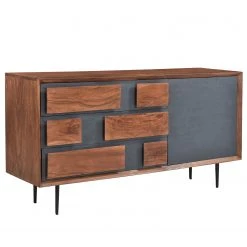Ars manufacti Sideboard Envo - Akazie massiv / Steinfurnier - Akazie / Schiefer