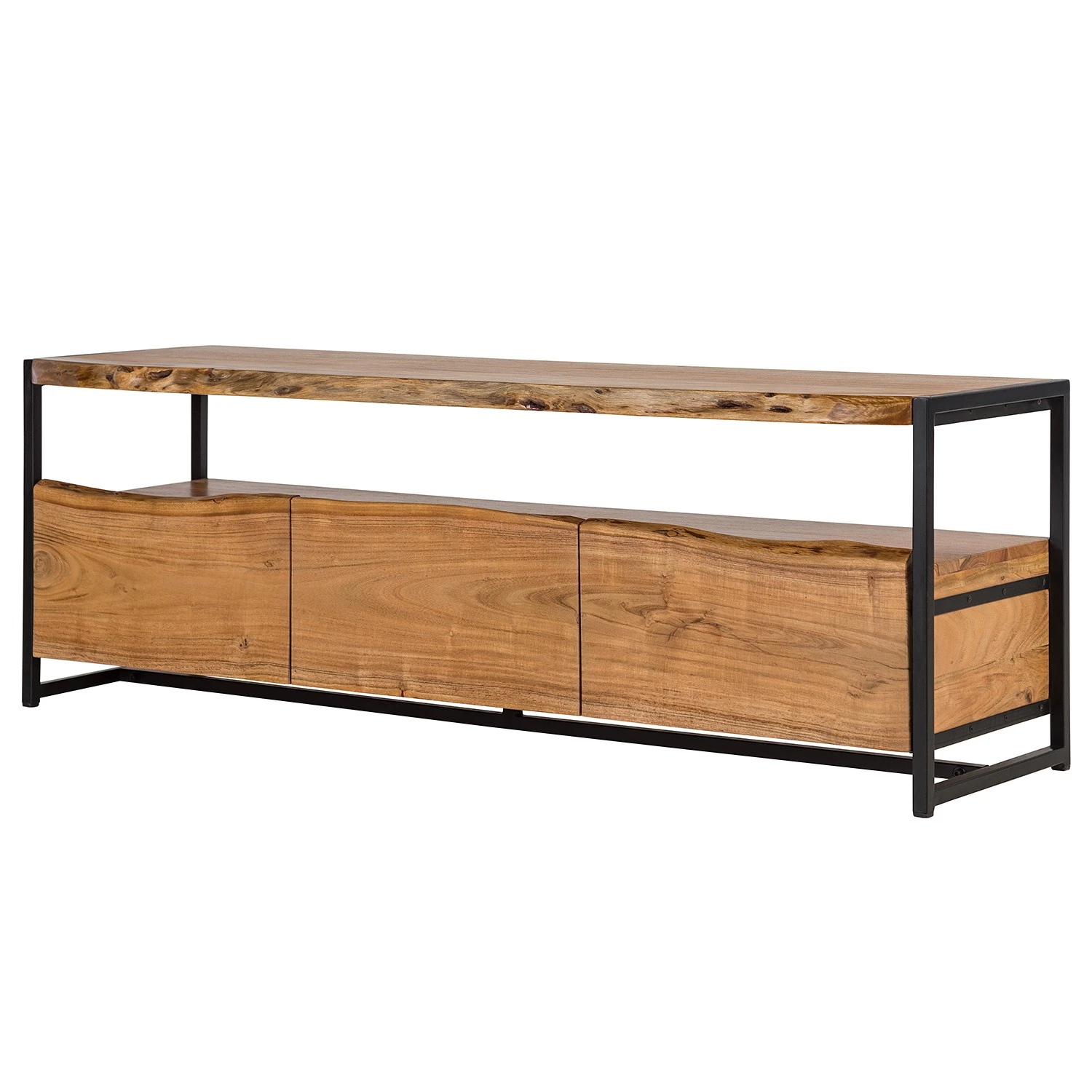 Ars manufacti TV-Lowboard Kaawo - Akazie massiv / Metall - Akazie / Schwarz 1 Ars manufacti TV-Lowboard Kaawo - Akazie massiv / Metall - Akazie / Schwarz