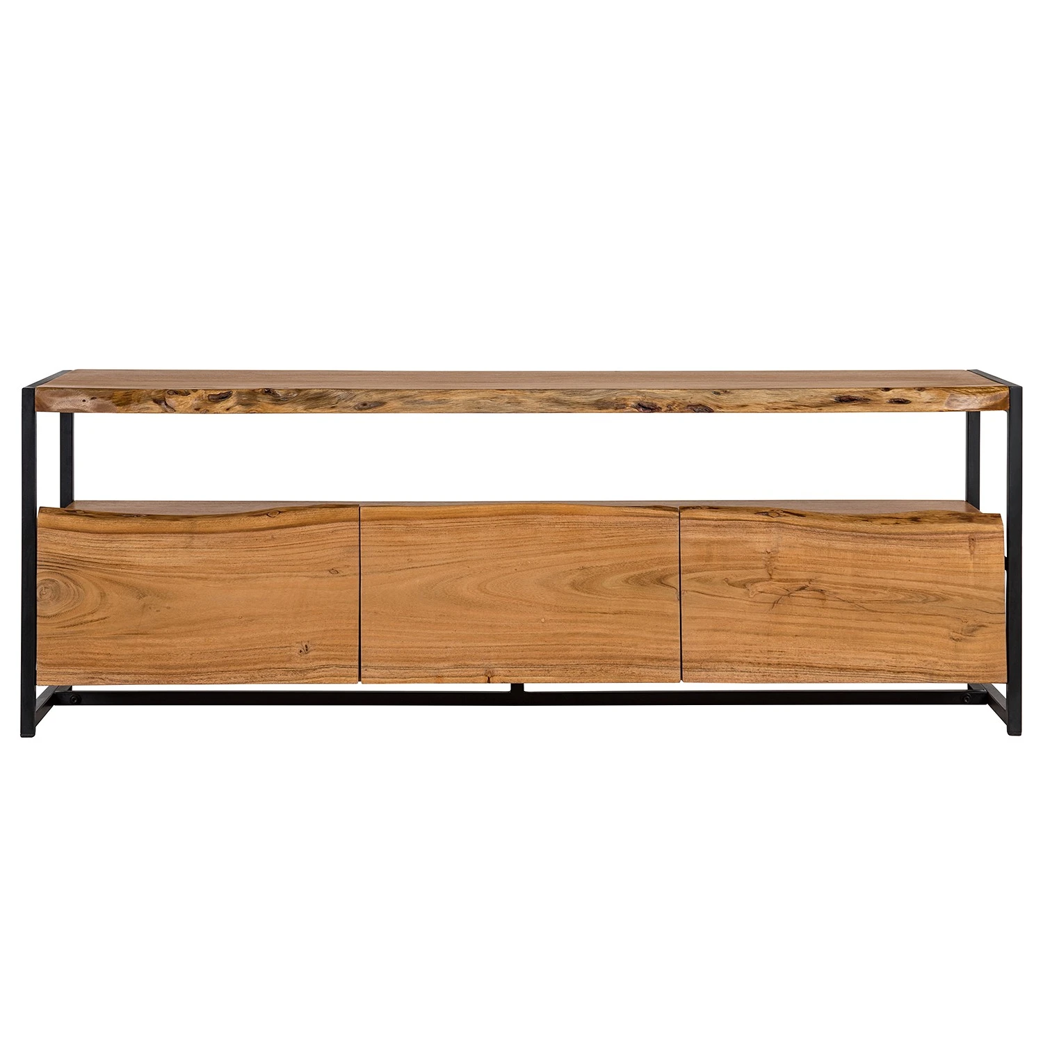 Ars manufacti TV-Lowboard Kaawo - Akazie massiv / Metall - Akazie / Schwarz 3 Ars manufacti TV-Lowboard Kaawo - Akazie massiv / Metall - Akazie / Schwarz – Bild 3