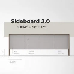 Studio Copenhagen Sideboard Maayka II - Eiche teilmassiv - Mushroom Creme / Eiche Hell -Wohnzimmermöbel boutique en ligne 1000277388 211111 144903000513 SKETCH DETAILS P000000001000277388 sketch