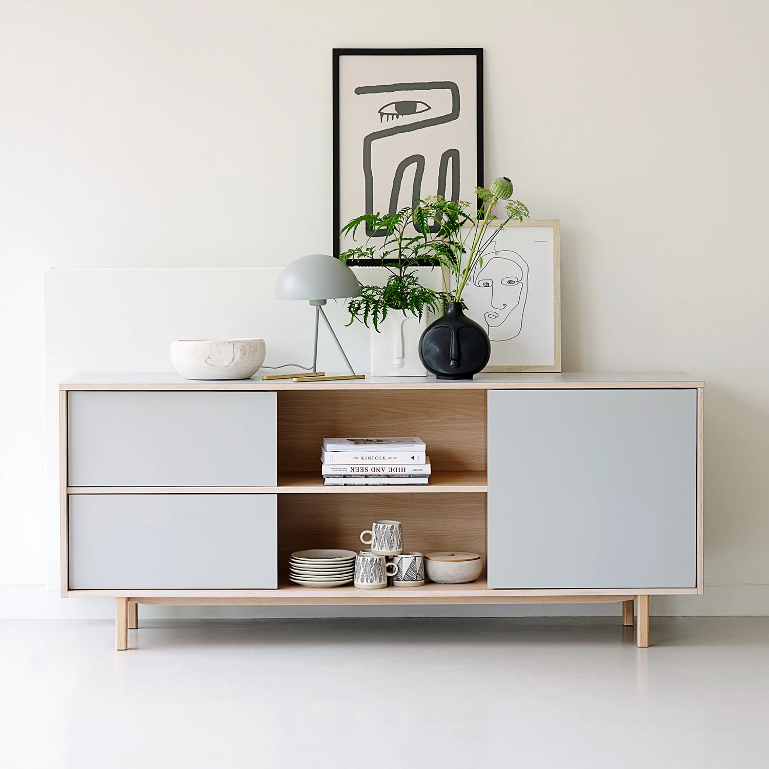 Mørteens Sideboard Berri - Grau / Braun 2 Mørteens Sideboard Berri - Grau / Braun – Bild 2