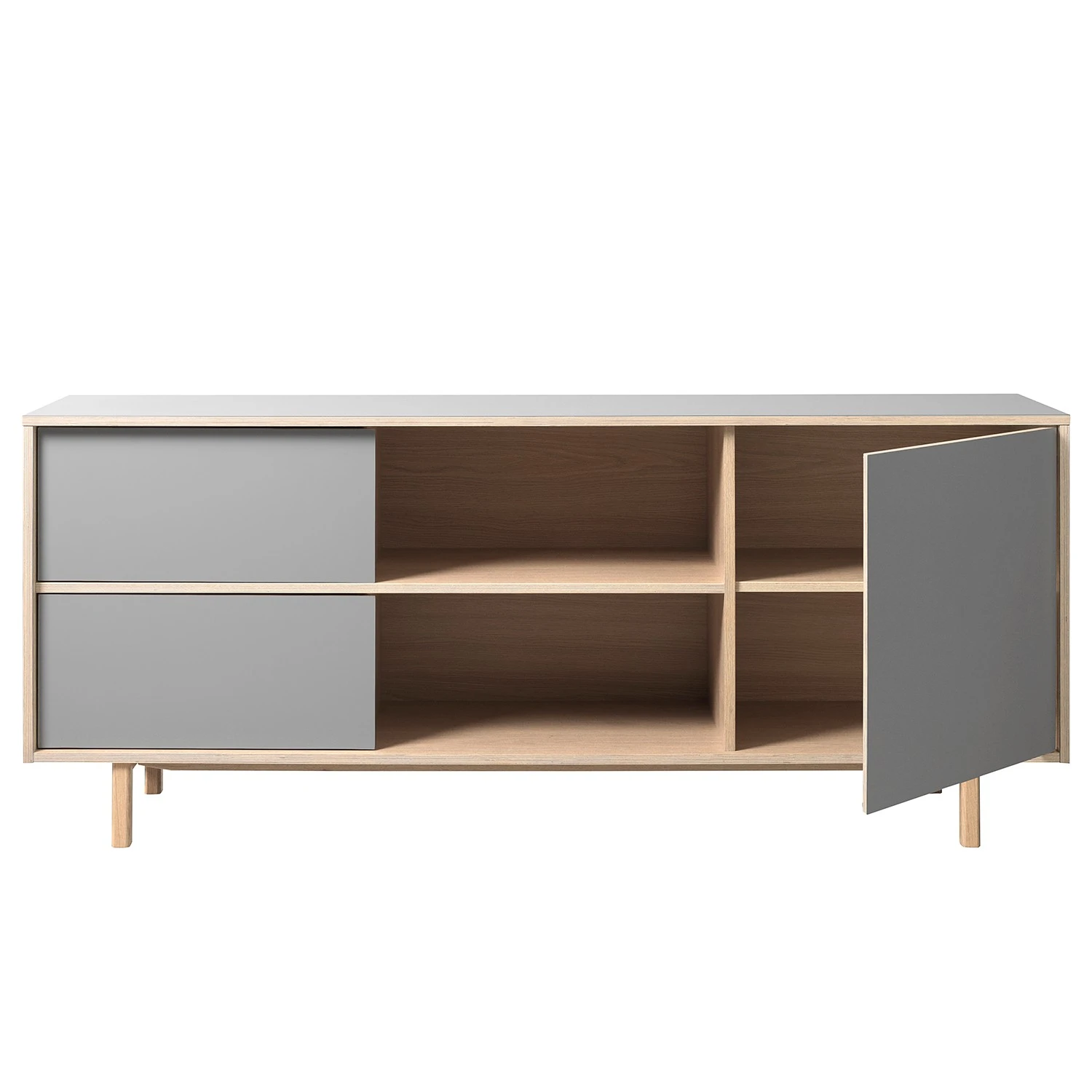 Mørteens Sideboard Berri - Grau / Braun 4 Mørteens Sideboard Berri - Grau / Braun – Bild 4