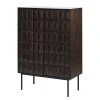 Red Living Highboard Limes - Eiche massiv / Metall - Eiche Dunkel / Schwarz