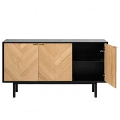 Loftscape Sideboard Charlo - Echtholzfurnier - Eiche / Schwarz -Wohnzimmermöbel boutique en ligne 1000277647 210706 14081700124 DETAILS P000000001000277647