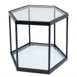Kare Design Couchtisch Taha - Glas / Metall - Schwarz