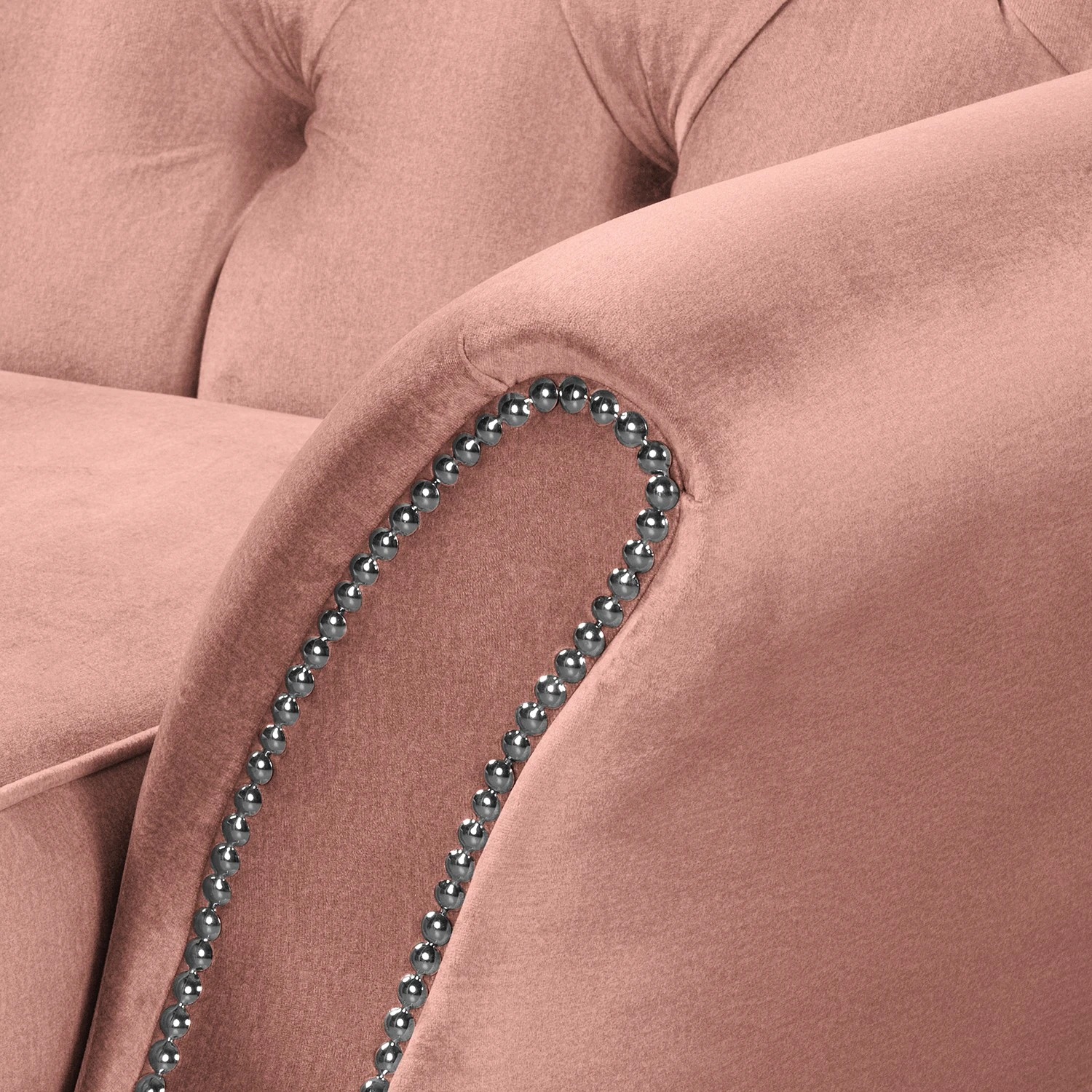 Red Living Sessel Dassel - Samt - Samt Onoli: Altrosa 8 Red Living Sessel Dassel - Samt - Samt Onoli: Altrosa – Bild 8