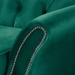 Red Living Sofa Dassel (2-Sitzer) - Samt - Samt Onoli: Antikgrün -Wohnzimmermöbel boutique en ligne 1000278204 210715 11330300364 DETAILS P000000001000278204