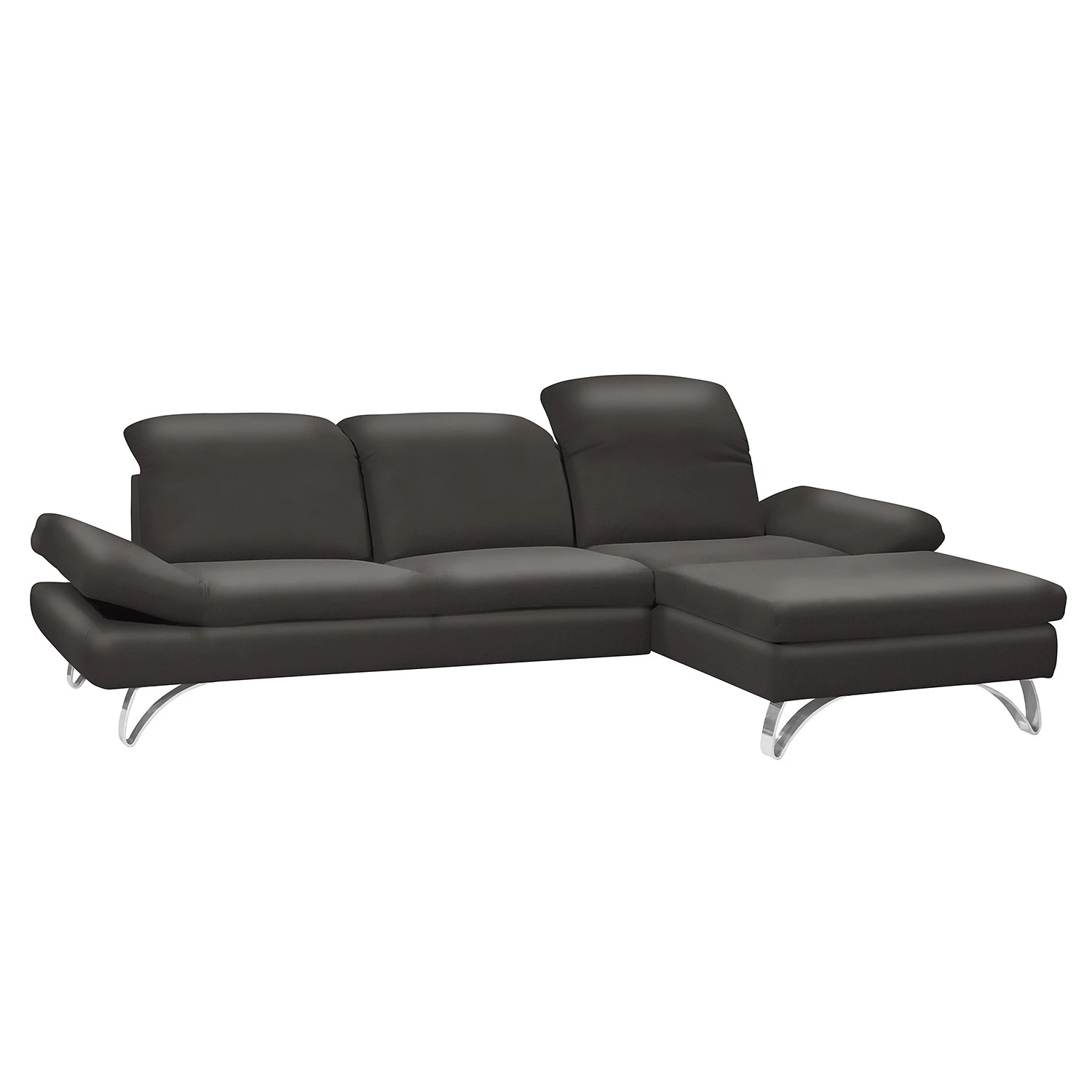 Loftscape Ecksofa Buin - Echtleder - Echtleder Canela: Anthrazit - Longchair davorstehend rechts 1 Loftscape Ecksofa Buin - Echtleder - Echtleder Canela: Anthrazit - Longchair davorstehend rechts
