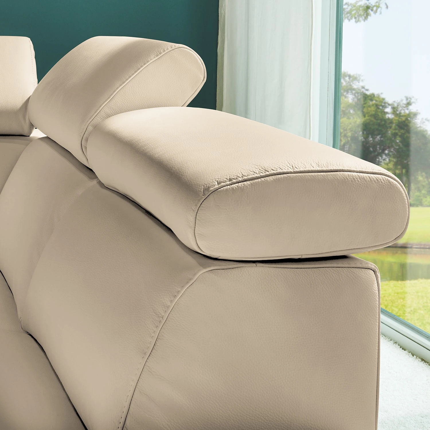 Loftscape Ecksofa Buford - Echtleder - Echtleder Canela: Hellbeige - Ottomane davorstehend rechts 2 Loftscape Ecksofa Buford - Echtleder - Echtleder Canela: Hellbeige - Ottomane davorstehend rechts – Bild 2