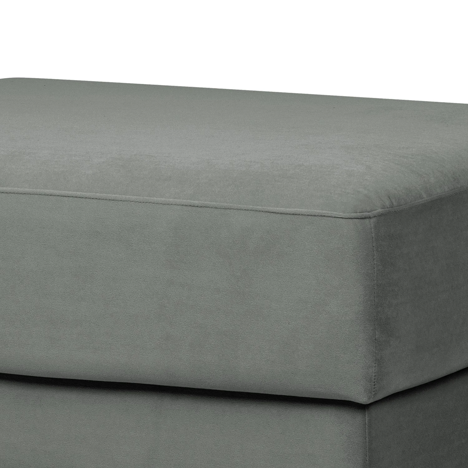 Fredriks Polsterhocker Summer - Samt Vaia: Grau 3 Fredriks Polsterhocker Summer - Samt Vaia: Grau – Bild 3