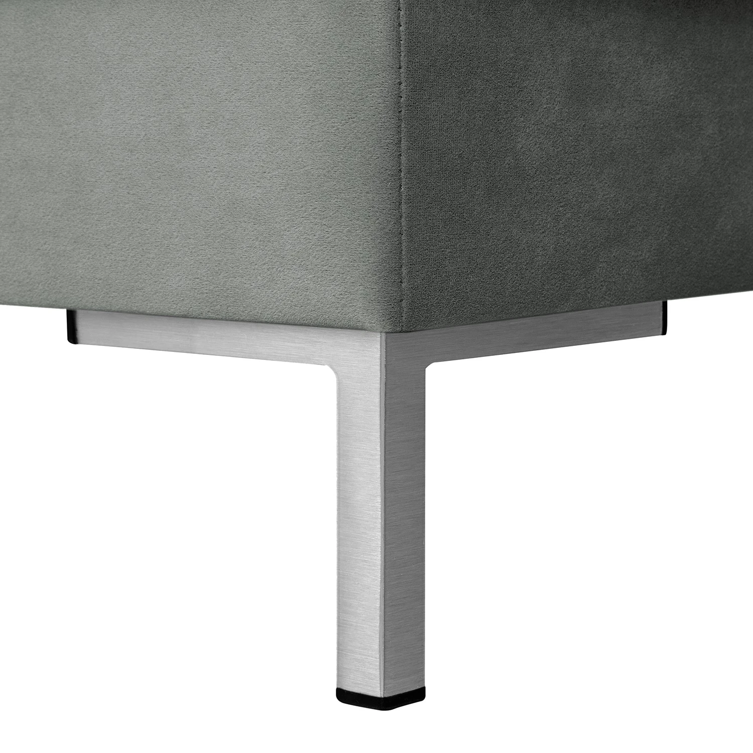 Fredriks Polsterhocker Summer - Samt Vaia: Grau 4 Fredriks Polsterhocker Summer - Samt Vaia: Grau – Bild 4