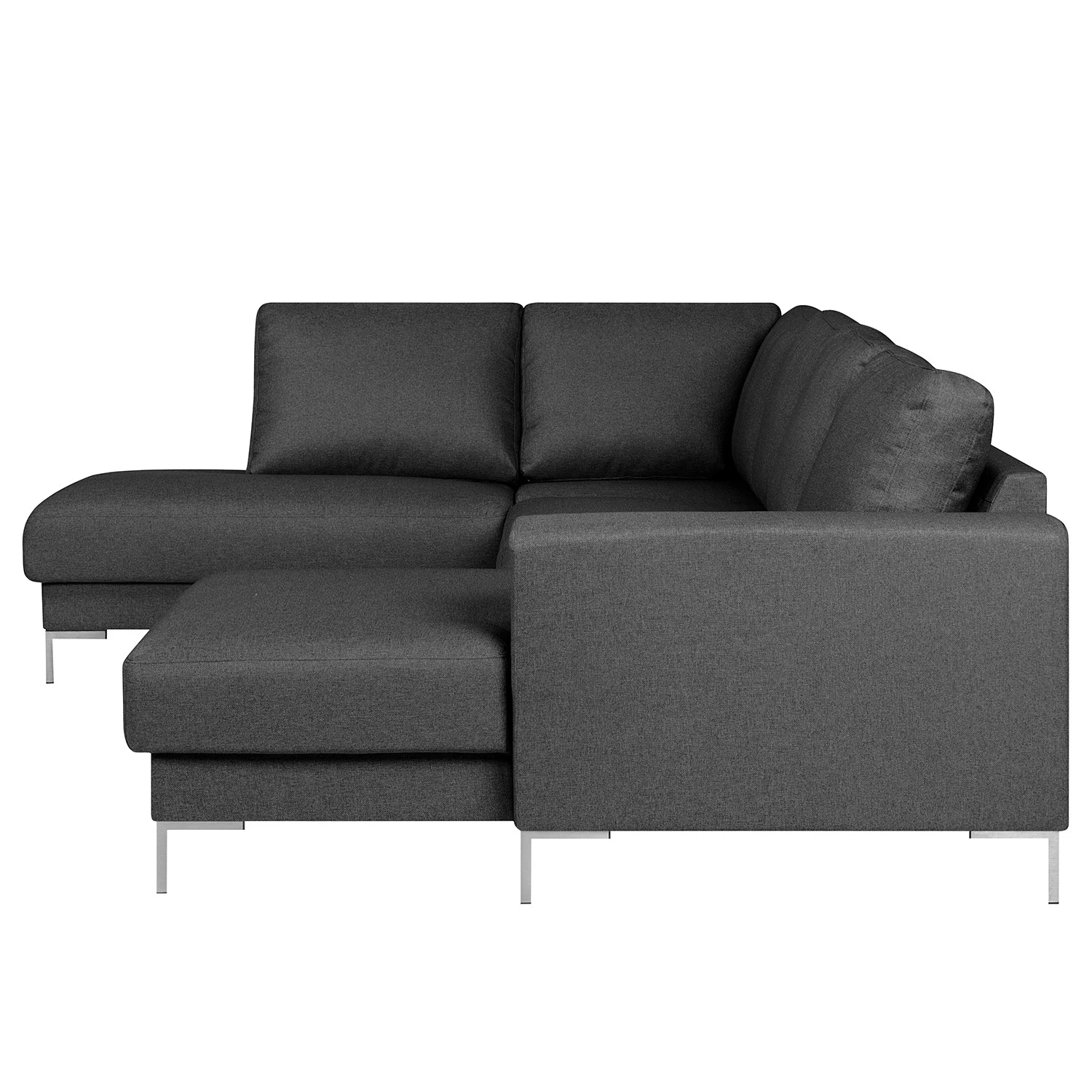 Fredriks Wohnlandschaft Summer Webstoff - Webstoff Mavie: Anthrazit - Longchair davorstehend rechts / Ottomane links 14 Fredriks Wohnlandschaft Summer Webstoff - Webstoff Mavie: Anthrazit - Longchair davorstehend rechts / Ottomane links – Bild 14