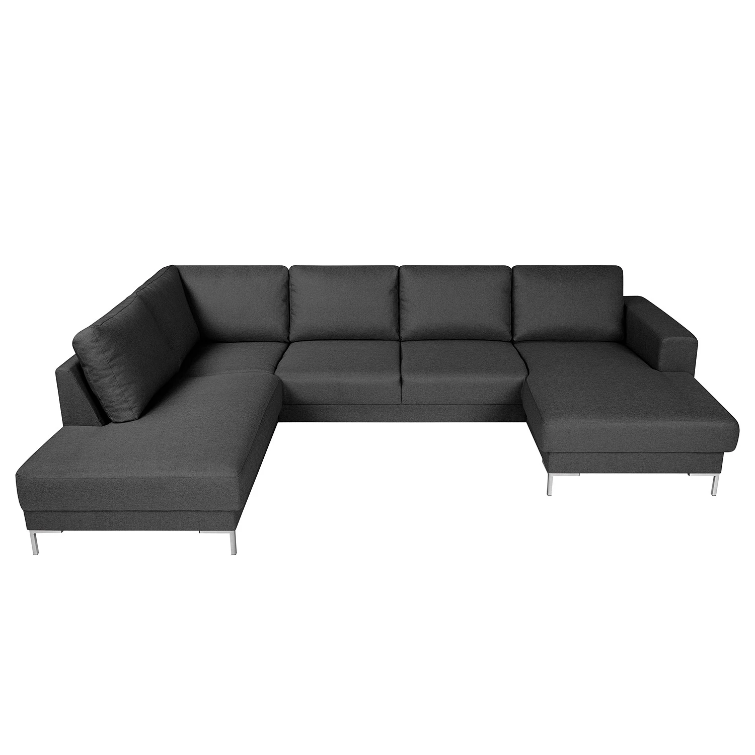 Fredriks Wohnlandschaft Summer Webstoff - Webstoff Mavie: Anthrazit - Longchair davorstehend rechts / Ottomane links 16 Fredriks Wohnlandschaft Summer Webstoff - Webstoff Mavie: Anthrazit - Longchair davorstehend rechts / Ottomane links – Bild 16