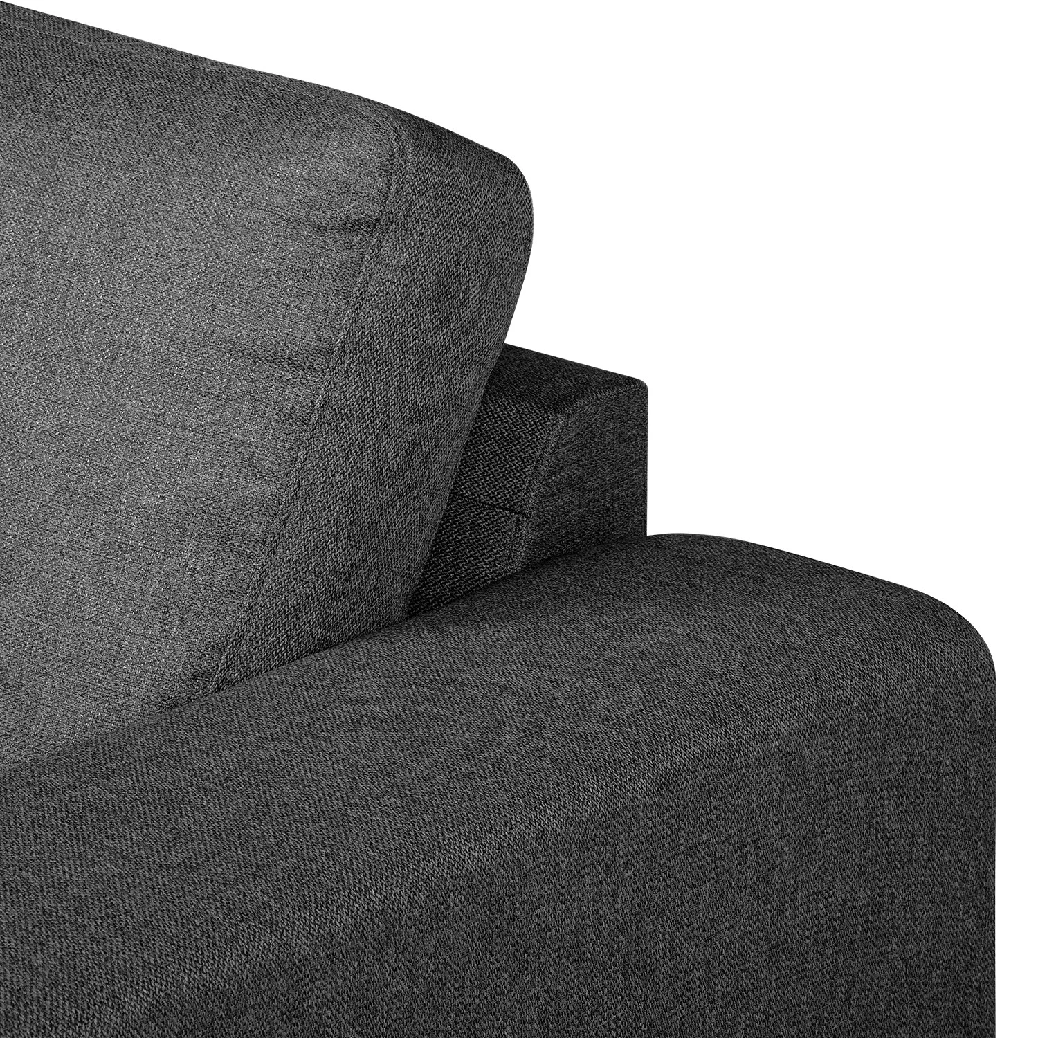 Fredriks Wohnlandschaft Summer Webstoff - Webstoff Mavie: Anthrazit - Longchair davorstehend rechts / Ottomane links 17 Fredriks Wohnlandschaft Summer Webstoff - Webstoff Mavie: Anthrazit - Longchair davorstehend rechts / Ottomane links – Bild 17