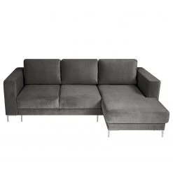 Fredriks Ecksofa Summer - Samt Vaia: Dunkelgrau - Longchair davorstehend rechts - Mit Schlaffunktion -Wohnzimmermöbel boutique en ligne 1000279810 211217 13144000884 DETAILS P000000001000279810