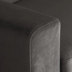 Fredriks Ecksofa Summer - Samt Vaia: Dunkelgrau - Longchair davorstehend rechts - Mit Schlaffunktion -Wohnzimmermöbel boutique en ligne 1000279810 211217 13144000928 DETAILS P000000001000279810