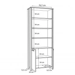 Red Living Regal Clifford IV - Altholz Dekor / Dunkelgrau -Wohnzimmermöbel boutique en ligne 1000280712 210813 08160000402 SKETCH DETAILS P000000001000280712 sketch