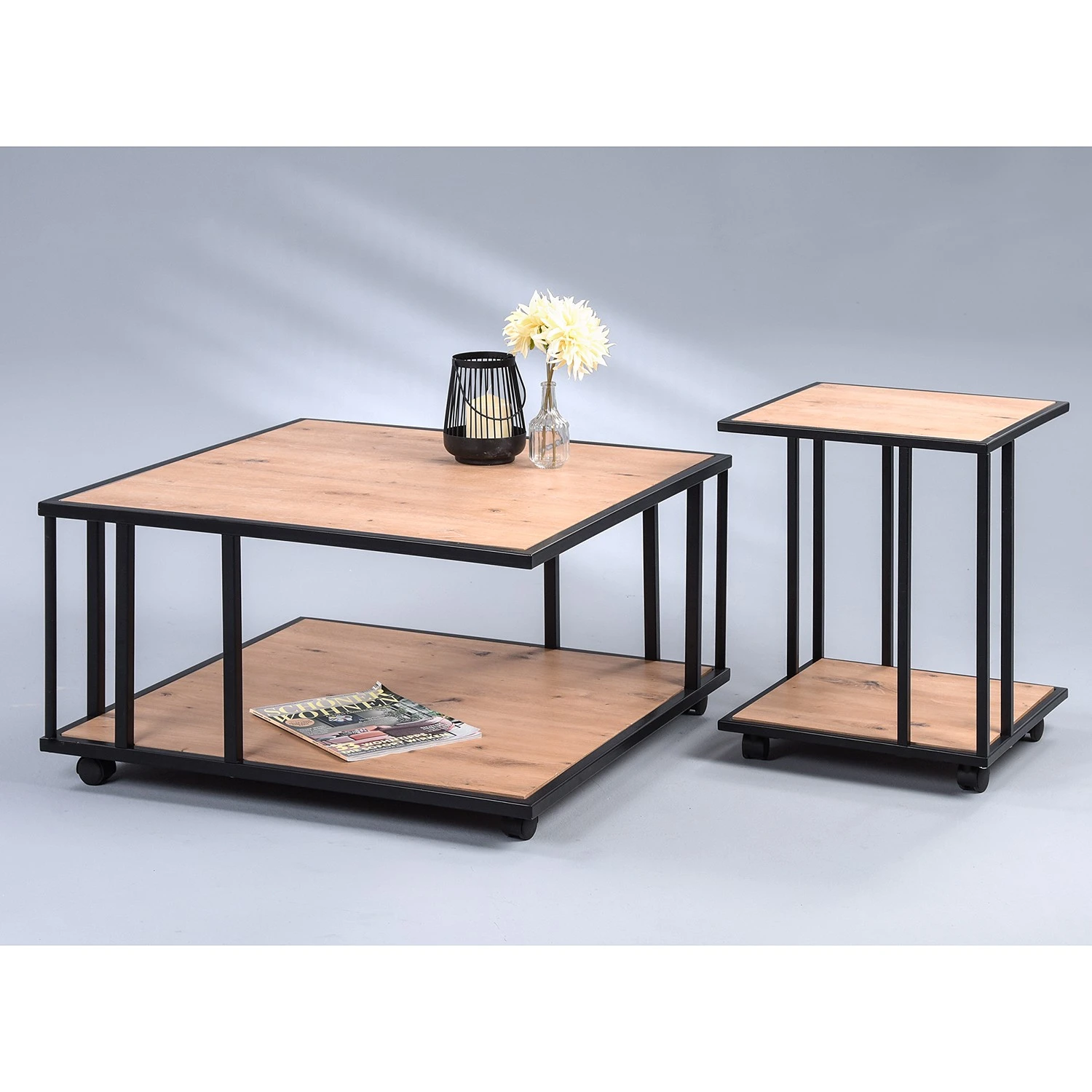 Red Living Couchtisch Parap - Braun / Schwarz 2 Red Living Couchtisch Parap - Braun / Schwarz – Bild 2