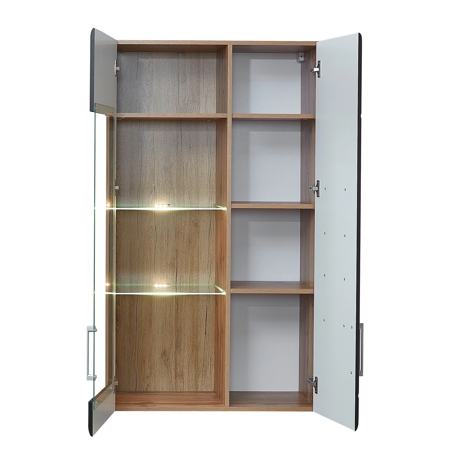 Loftscape Wohnwand Belloc III (5-teilig) - Inkl. Beleuchtung - Matt Schwarz / Eiche Dekor 10 Loftscape Wohnwand Belloc III (5-teilig) - Inkl. Beleuchtung - Matt Schwarz / Eiche Dekor – Bild 10