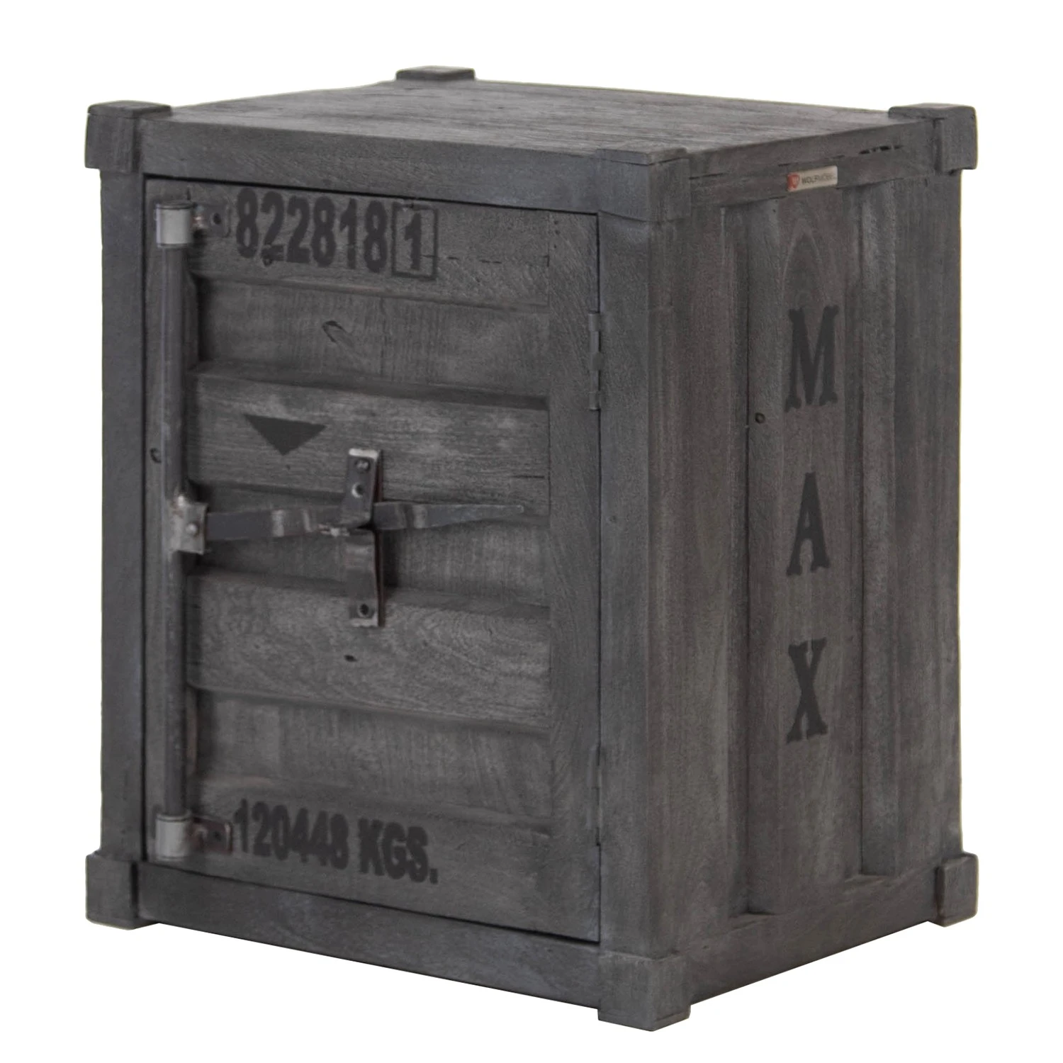 Wolf-Möbel Nachtkommode Container II - Akazie Grau 1 Wolf-Möbel Nachtkommode Container II - Akazie Grau