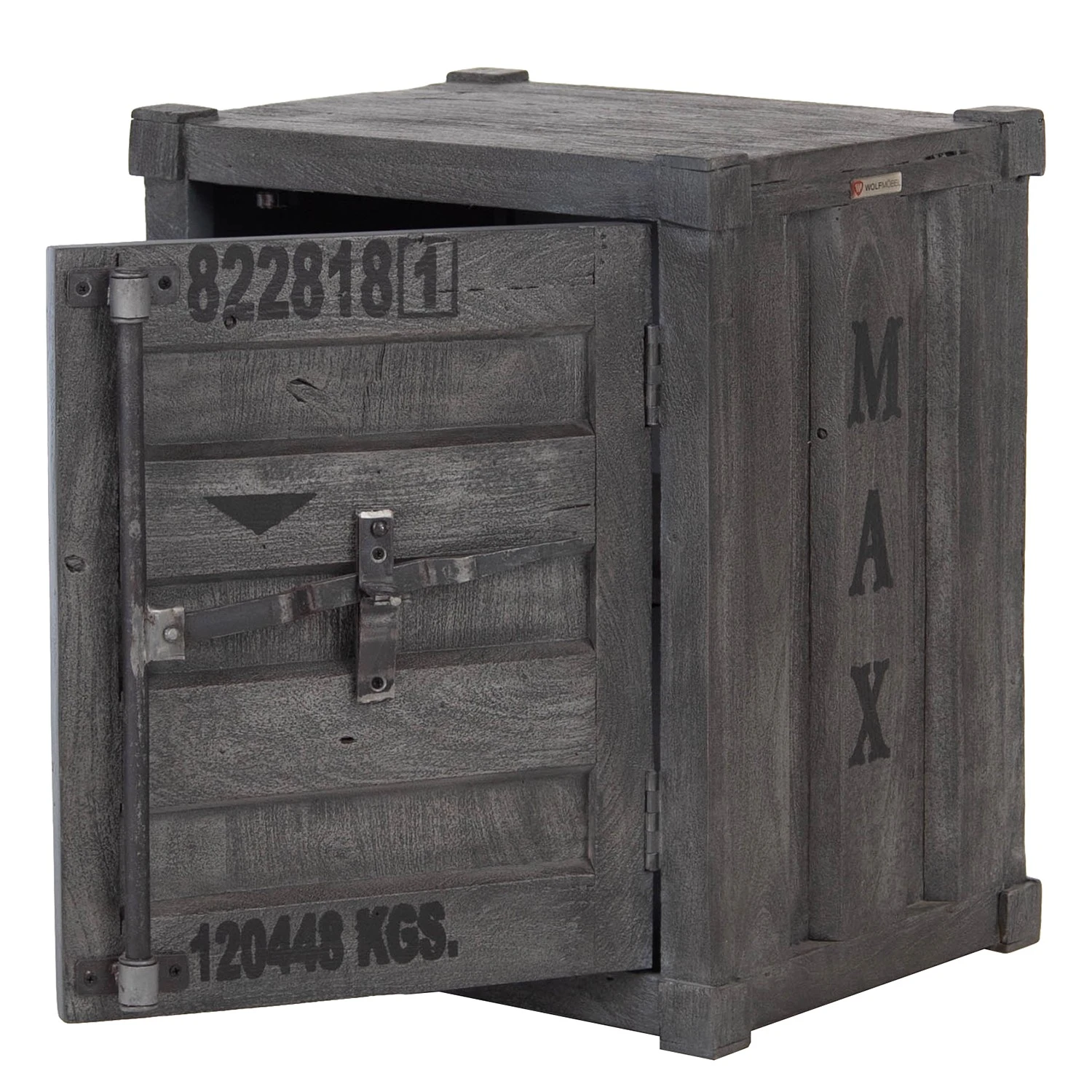 Wolf-Möbel Nachtkommode Container II - Akazie Grau 9 Wolf-Möbel Nachtkommode Container II - Akazie Grau – Bild 9