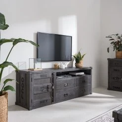 Wolf-Möbel TV-Lowboard Container II - Akazie Grau -Wohnzimmermöbel boutique en ligne 1000281791 220621 021 MOOD DETAILS P000000001000281791 mood