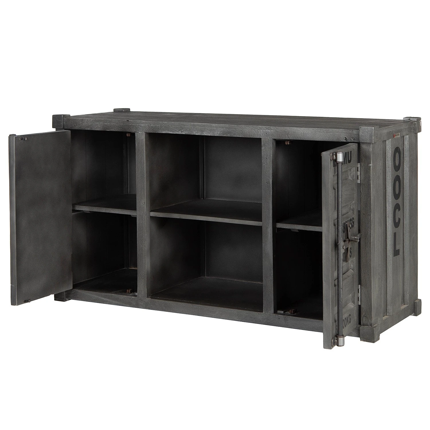 Wolf-Möbel TV-Lowboard Container I - Akazie massiv - Akazie Grau 5 Wolf-Möbel TV-Lowboard Container I - Akazie massiv - Akazie Grau – Bild 5