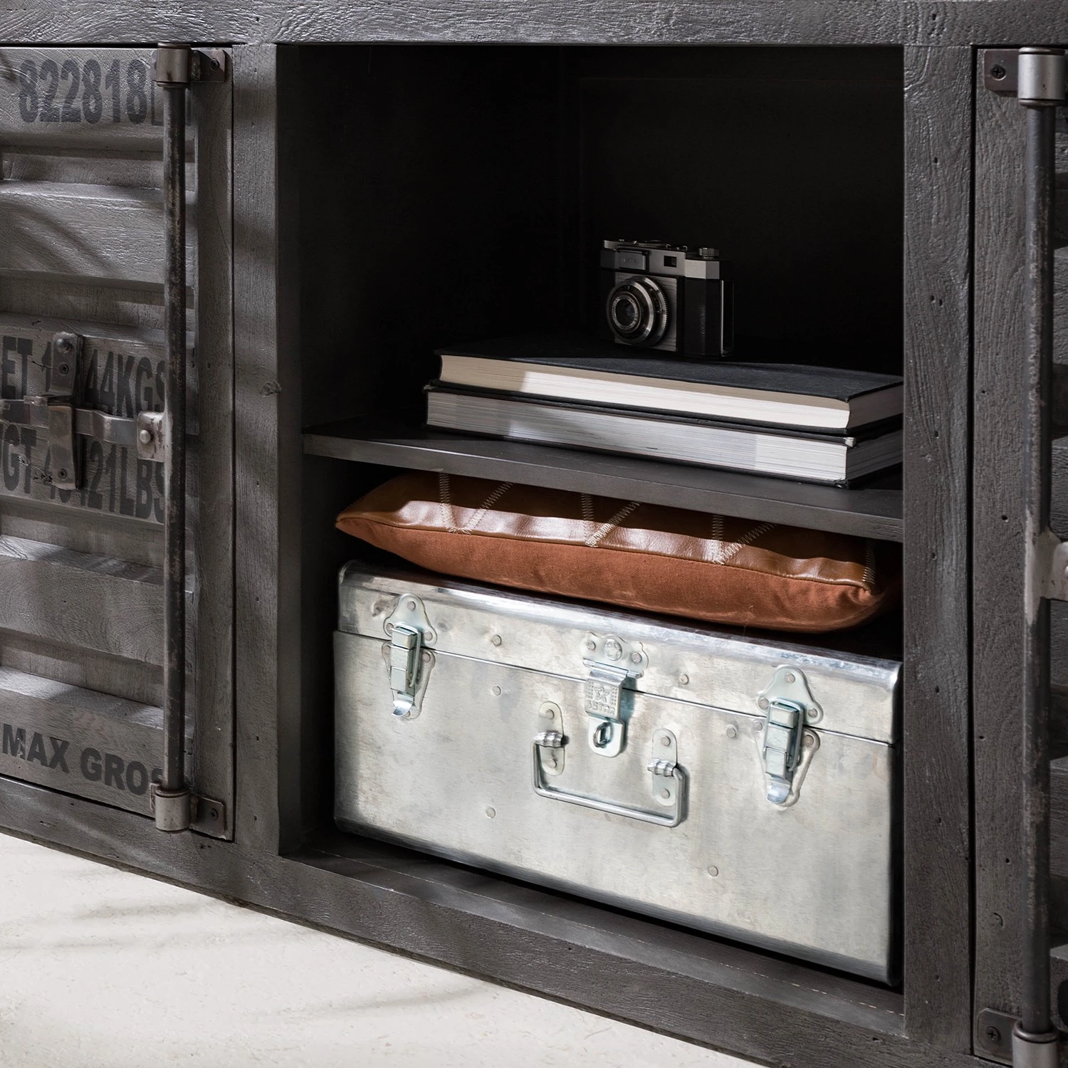 Wolf-Möbel TV-Lowboard Container I - Akazie massiv - Akazie Grau 14 Wolf-Möbel TV-Lowboard Container I - Akazie massiv - Akazie Grau – Bild 14