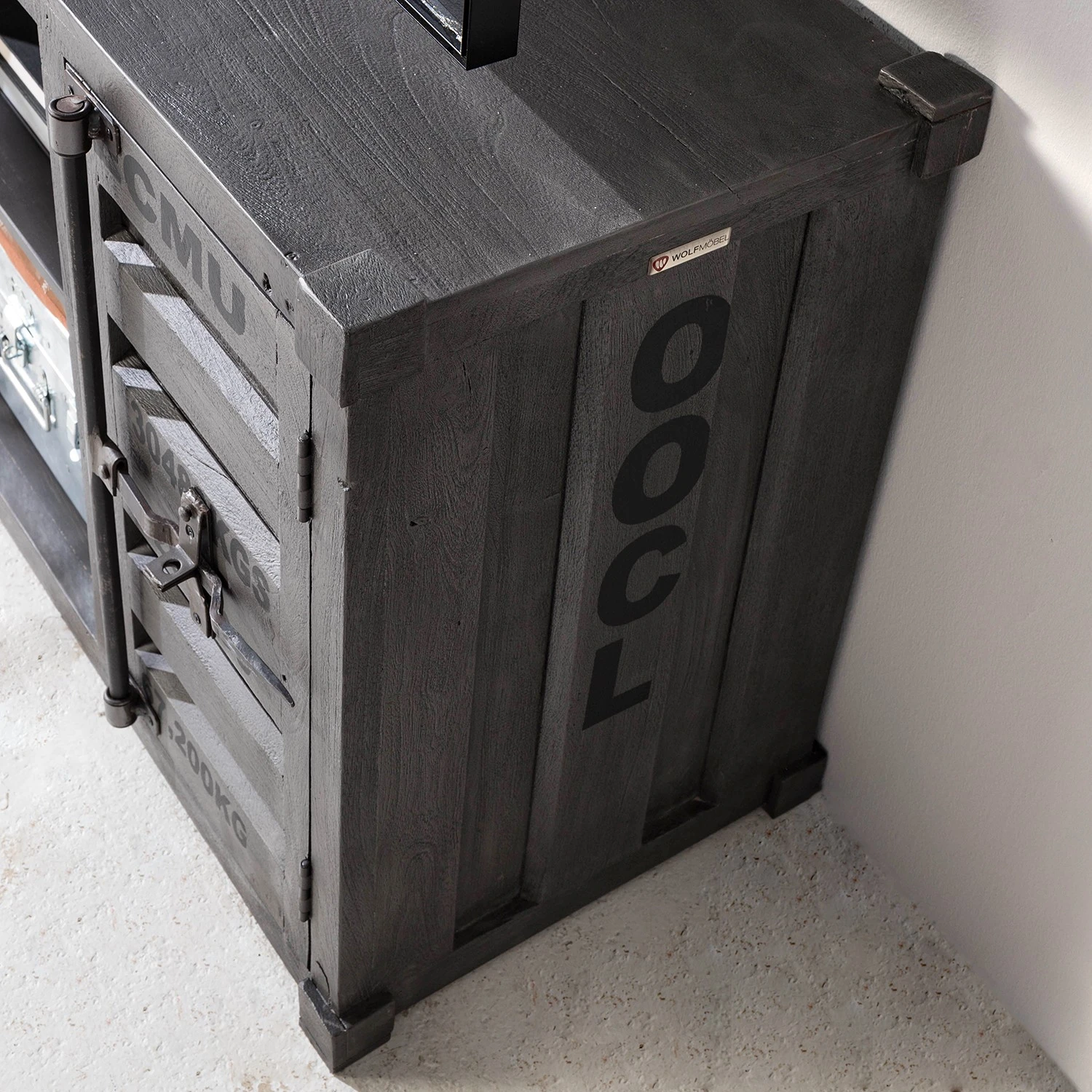 Wolf-Möbel TV-Lowboard Container I - Akazie massiv - Akazie Grau 15 Wolf-Möbel TV-Lowboard Container I - Akazie massiv - Akazie Grau – Bild 15