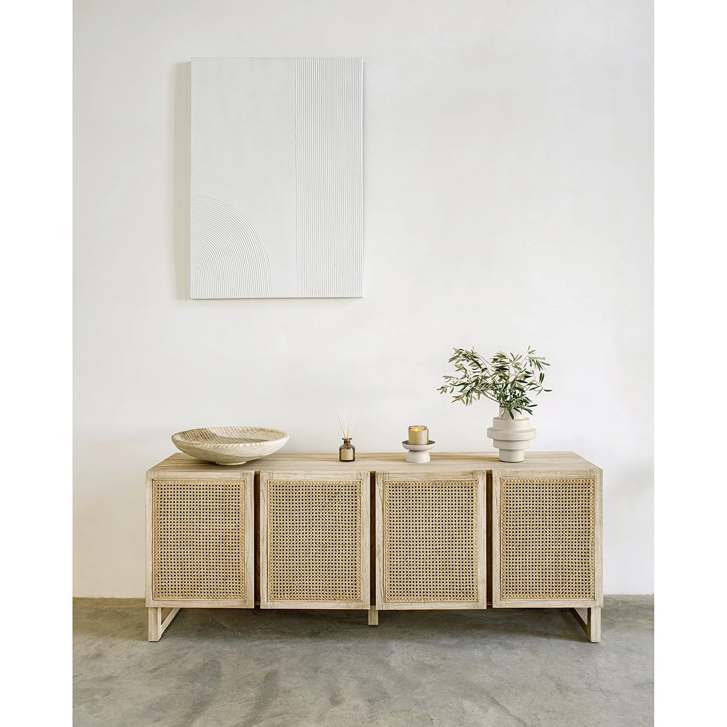 Loftscape Sideboard Risley - Mindi massiv / Rattan 2 Loftscape Sideboard Risley - Mindi massiv / Rattan – Bild 2