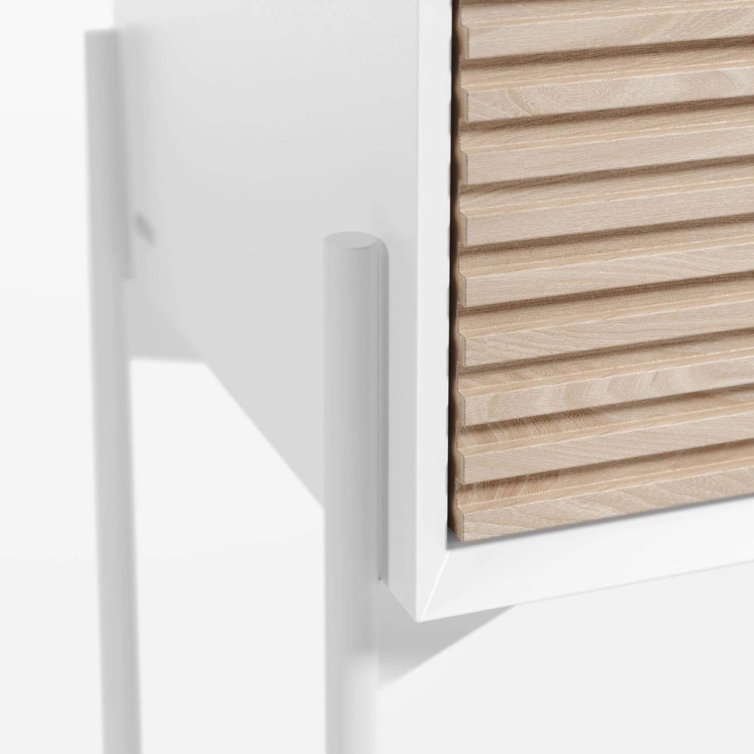 Loftscape Highboard Maredale - Esche teilmassiv - Weiß / Esche 4 Loftscape Highboard Maredale - Esche teilmassiv - Weiß / Esche – Bild 4