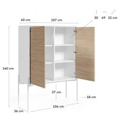 Loftscape Highboard Maredale - Esche teilmassiv - Weiß / Esche 11 Loftscape Highboard Maredale - Esche teilmassiv - Weiß / Esche -Wohnzimmermöbel boutique en ligne 1000282701 210729 06154900089 SKETCH DETAILS P000000001000282701 sketch