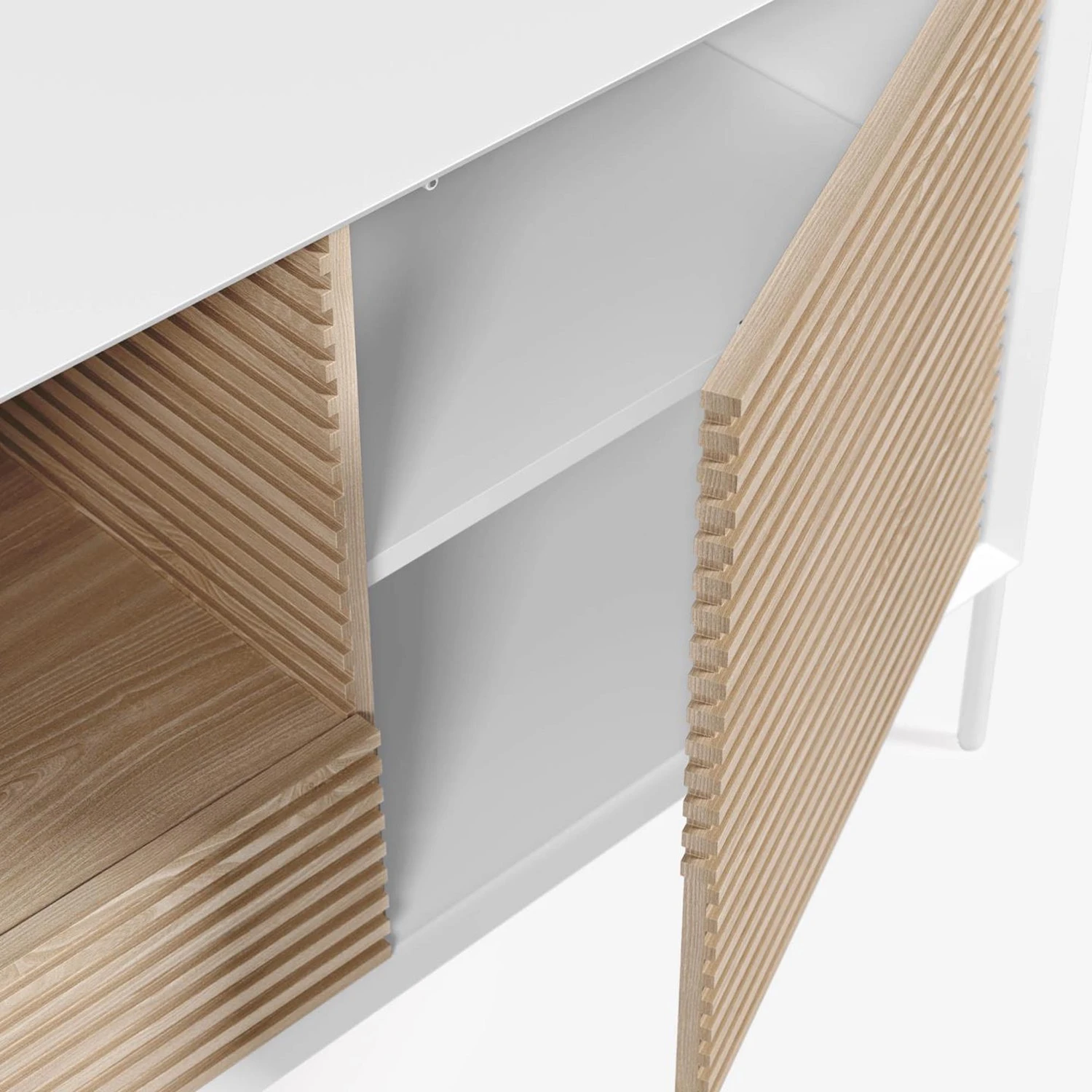 Loftscape Sideboard Maredale - Esche teilmassiv - Weiß / Esche 3 Loftscape Sideboard Maredale - Esche teilmassiv - Weiß / Esche – Bild 3