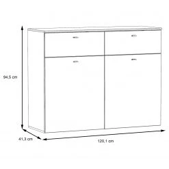 Loftscape Kommode Corey - Eiche Dekor / Grau -Wohnzimmermöbel boutique en ligne 1000282737 211109 144348000523 SKETCH DETAILS P000000001000282737 sketch
