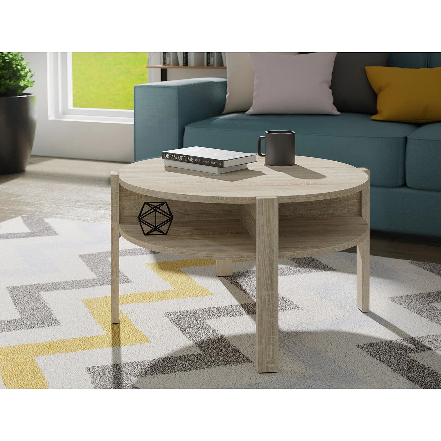 Loftscape Couchtisch Nab - Eiche Sonoma Dekor 2 Loftscape Couchtisch Nab - Eiche Sonoma Dekor – Bild 2