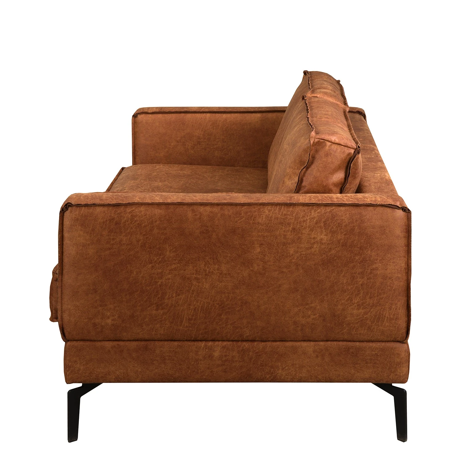 Ars manufacti Sofa Hanks (3-Sitzer) - Antiklederlook - Microfaser Yaka: Cognac 2 Ars manufacti Sofa Hanks (3-Sitzer) - Antiklederlook - Microfaser Yaka: Cognac – Bild 2