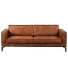 Ars manufacti Sofa Hanks (3-Sitzer) - Antiklederlook - Microfaser Yaka: Cognac