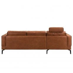 Ars manufacti Ecksofa Hanks - Antiklederlook - Microfaser Yaka: Cognac - Longchair davorstehend links -Wohnzimmermöbel boutique en ligne 1000283536 210817 15274000891 DETAILS P000000001000283536