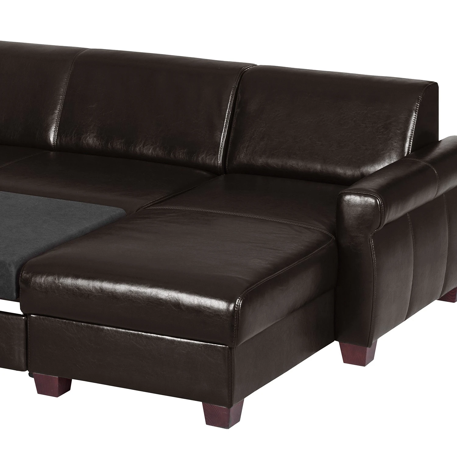 Ars manufacti Ecksofa José - Echtleder / Kunstleder - Kunstleder Babet: Schwarz - Longchair davorstehend rechts 10 Ars manufacti Ecksofa José - Echtleder / Kunstleder - Kunstleder Babet: Schwarz - Longchair davorstehend rechts – Bild 10