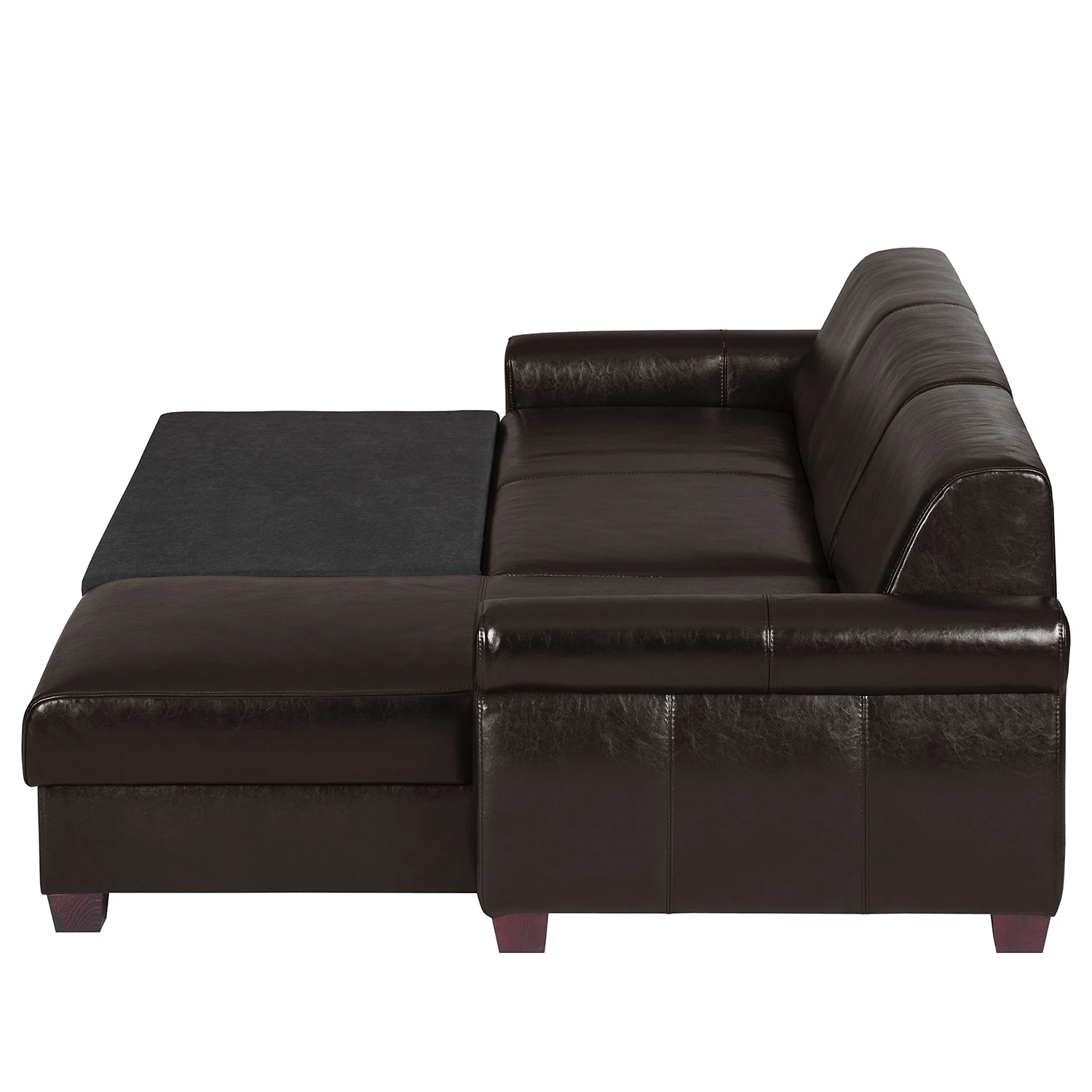 Ars manufacti Ecksofa José - Echtleder / Kunstleder - Kunstleder Babet: Schwarz - Longchair davorstehend rechts 5 Ars manufacti Ecksofa José - Echtleder / Kunstleder - Kunstleder Babet: Schwarz - Longchair davorstehend rechts – Bild 5