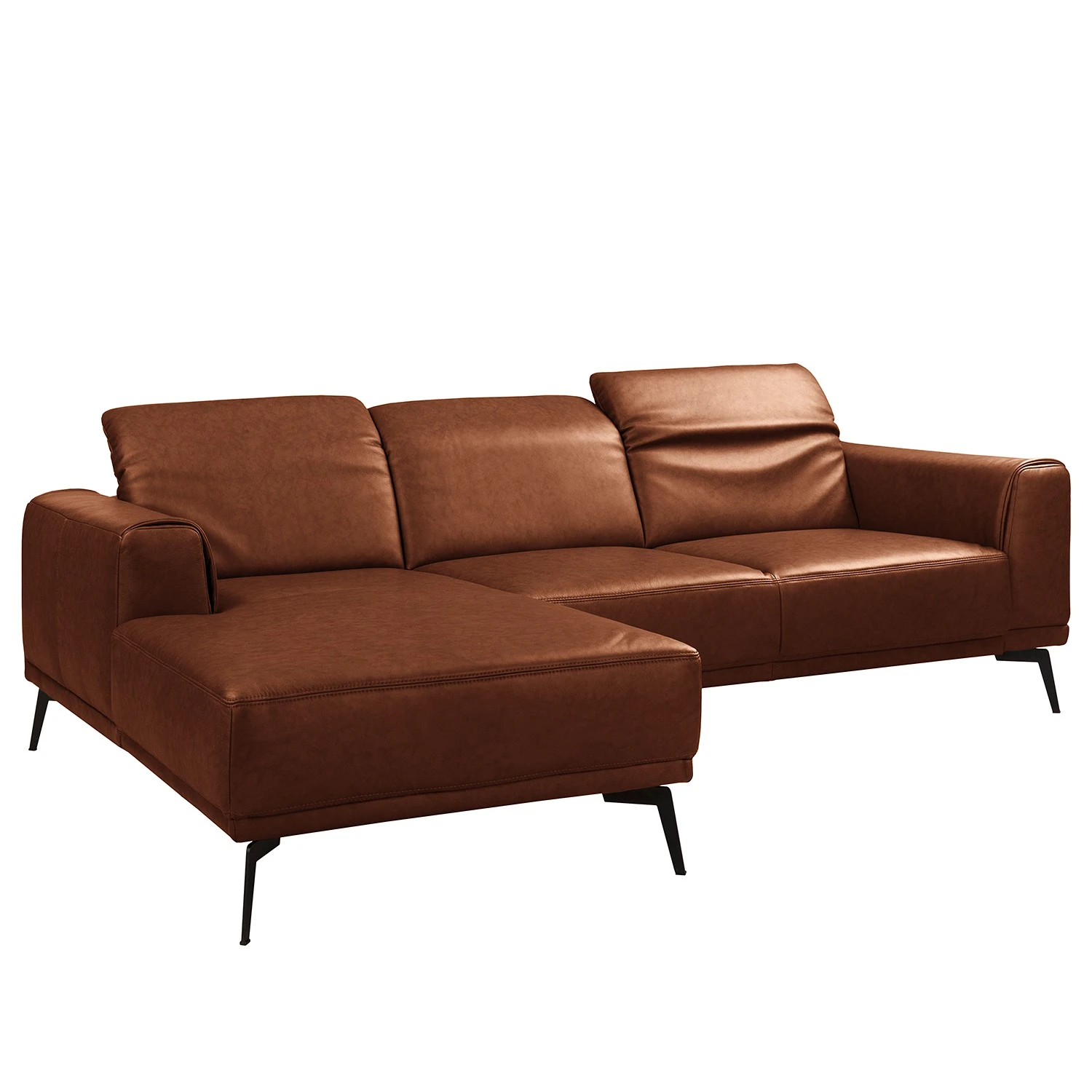 Ars manufacti Ecksofa Kalies - Echtleder - Echtleder Padme: Cognac - Longchair davorstehend links - Sitztiefenverstellung 4 Ars manufacti Ecksofa Kalies - Echtleder - Echtleder Padme: Cognac - Longchair davorstehend links - Sitztiefenverstellung – Bild 4
