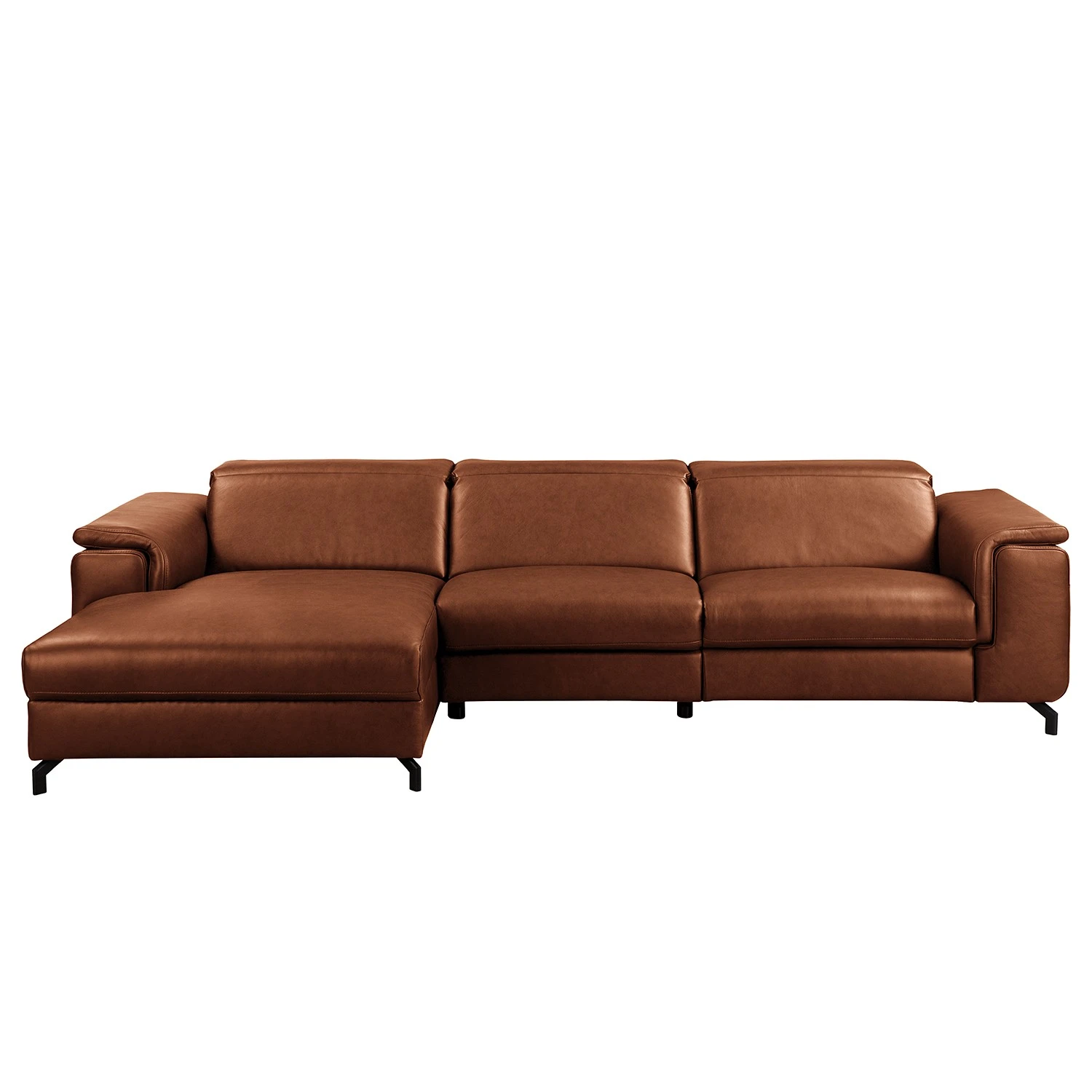Ars manufacti Ecksofa Lagor - Echtleder - Echtleder Padme: Cognac - Longchair davorstehend links - Relaxfunktion 4 Ars manufacti Ecksofa Lagor - Echtleder - Echtleder Padme: Cognac - Longchair davorstehend links - Relaxfunktion – Bild 4