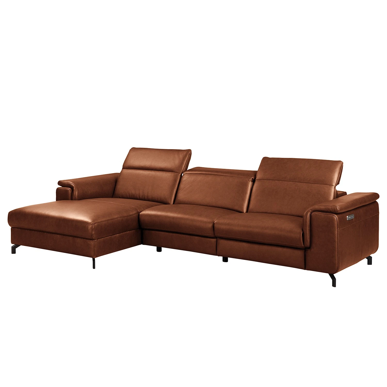 Ars manufacti Ecksofa Lagor - Echtleder - Echtleder Padme: Cognac - Longchair davorstehend links - Relaxfunktion 1 Ars manufacti Ecksofa Lagor - Echtleder - Echtleder Padme: Cognac - Longchair davorstehend links - Relaxfunktion