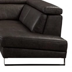 Ars manufacti Ecksofa Magas - Echtleder - Echtleder Padme: Schwarz - Ottomane davorstehend rechts - Relaxfunktion -Wohnzimmermöbel boutique en ligne 1000283584 210817 15264900176 DETAILS P000000001000283584