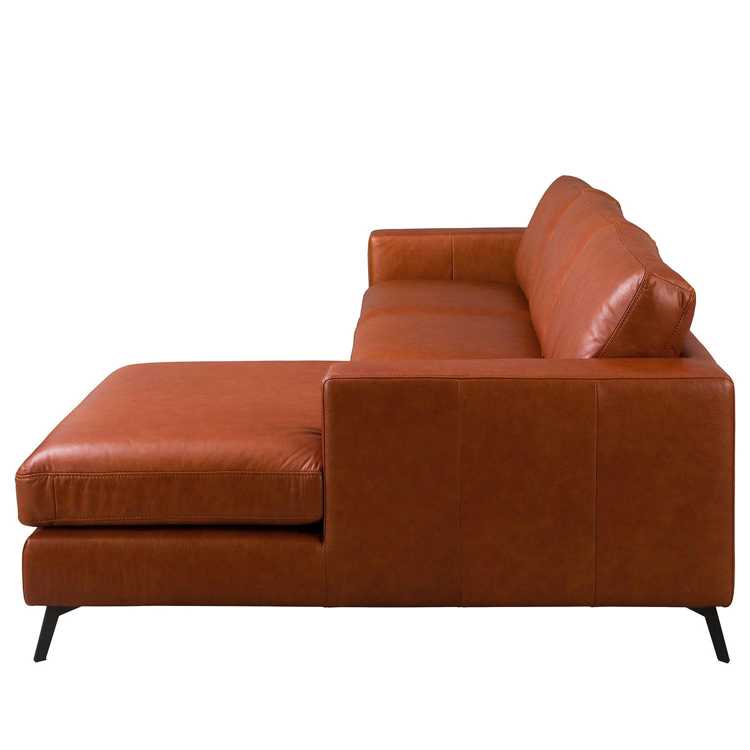 Ars manufacti Ecksofa Neuss - Echtleder - Echtleder Cerys: Cognac - Longchair davorstehend rechts 4 Ars manufacti Ecksofa Neuss - Echtleder - Echtleder Cerys: Cognac - Longchair davorstehend rechts – Bild 4