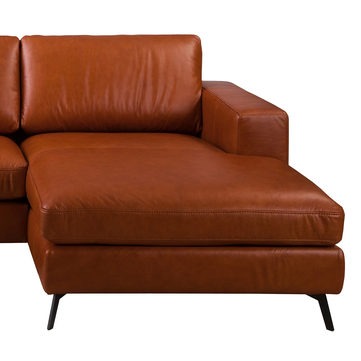 Ars manufacti Ecksofa Neuss - Echtleder - Echtleder Cerys: Cognac - Longchair davorstehend rechts 8 Ars manufacti Ecksofa Neuss - Echtleder - Echtleder Cerys: Cognac - Longchair davorstehend rechts – Bild 8