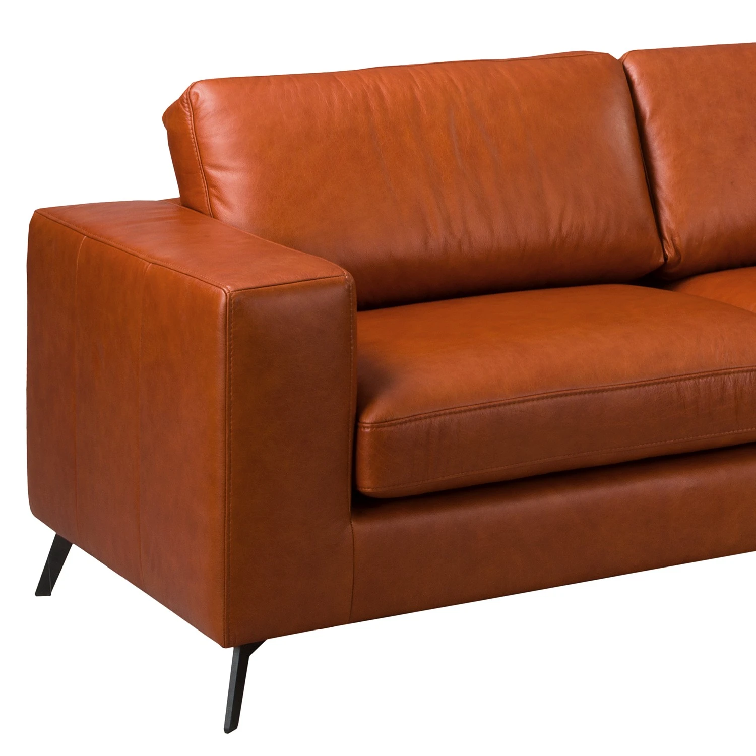 Ars manufacti Ecksofa Neuss - Echtleder - Echtleder Cerys: Cognac - Longchair davorstehend rechts 11 Ars manufacti Ecksofa Neuss - Echtleder - Echtleder Cerys: Cognac - Longchair davorstehend rechts – Bild 11