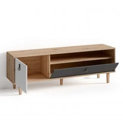 Fredriks TV-Lowboard Bowood - Eiche Artisan Dekor / Weiß -Wohnzimmermöbel boutique en ligne 1000283837 210805 14243600107 DETAILS P000000001000283837