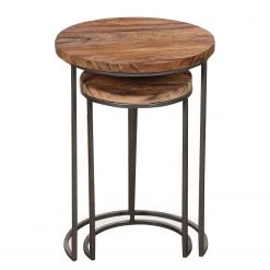 Fredriks Beistelltisch Leus (2er-Set) - Mango massiv / Metall - Mango / Schwarz -Wohnzimmermöbel boutique en ligne 1000283854 210805 14244100225 DETAILS P000000001000283854