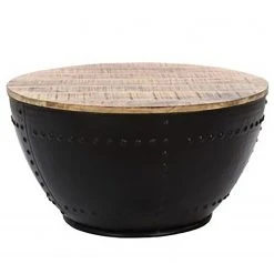 Fredriks Couchtisch Asnan - Mango massiv / Metall - Mango / Schwarz